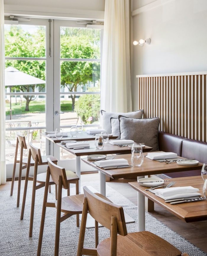 The stylish Dining Door restaurant at Lancemore Lindenderry Red Hill. Image by @lancemorehotels on Instagram.